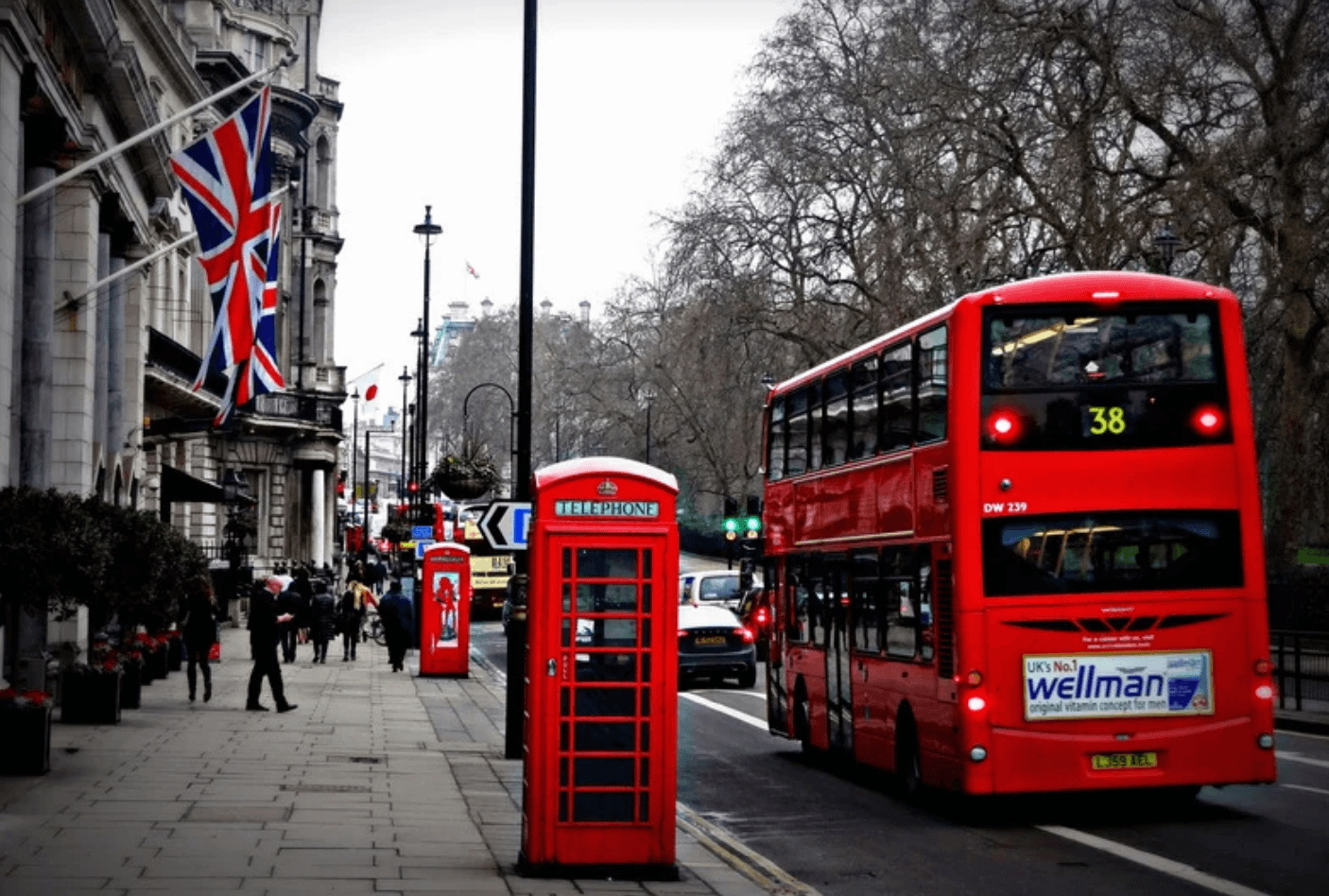 London red bus and phonebox